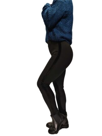 Κολάν με Βελουτέ Ρίγα Μαύρο