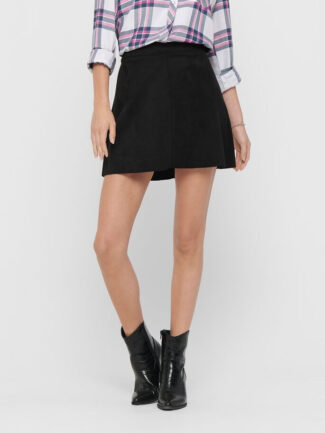 Φούστα Σουέντ ONLY Mini Μαύρη