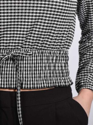 Μπλούζα Καρό Ασπρόμαυρη