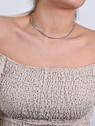 Μπλούζα Διάφανη Πουά Μπεζ