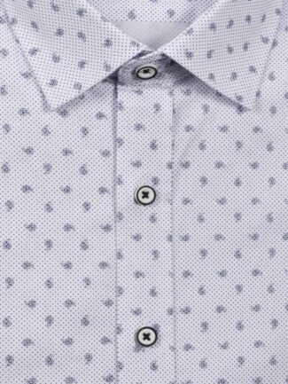 Πουκάμισο με Σχέδιο Λαχούρ Λευκό