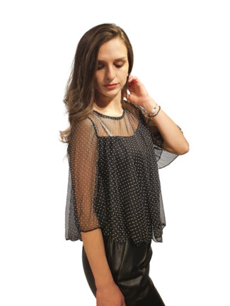 Μπλούζα Ημιδιάφανη Μαύρη