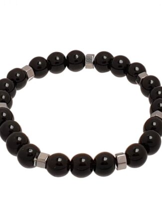 Βραχιόλι με Ημιπολύτιμες Πέτρες Όνυχα και Αιματίτη