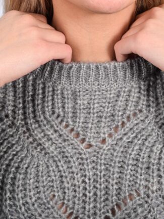 Μπλούζα Πλεκτή ONLY Σκούρη Γκρι