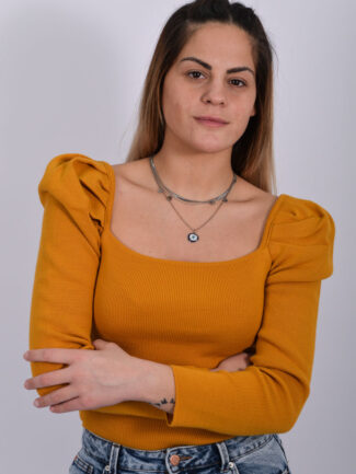 Μπλούζα Πλεκτή Μουσταρδί