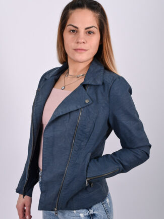 Μπουφάν Δερμάτινο ONLY Μπλε