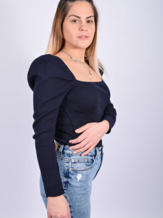 Μπλούζα Πλεκτή Μπλε