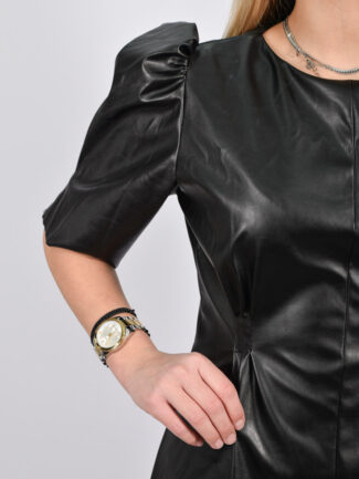 Φόρεμα Δερματίνη Μαύρο