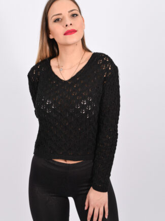 Μπλούζα Πλεκτή Μαύρη