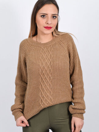 Μπλούζα Πλεκτή Καφέ
