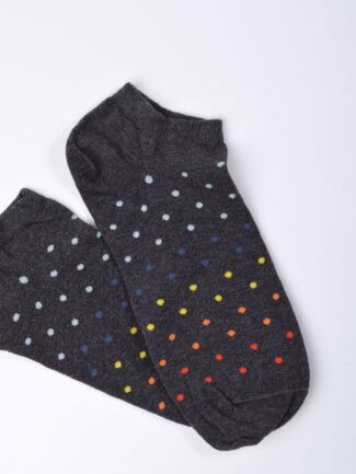 Κάλτσα Κοντή Γκρι  Πουά