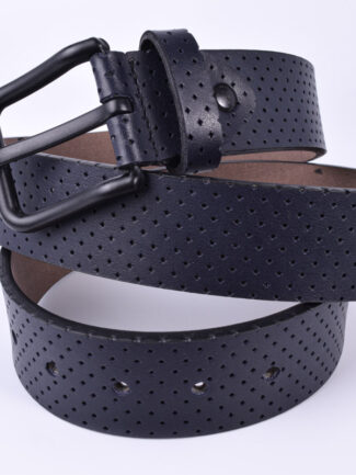 Ζώνη με Διάτρητη Υφή Μπλε