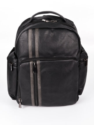 Backpack  Δερματίνη Μαύρo
