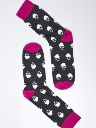 Κάλτσα Μαύρη με Σχέδια