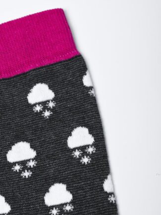 Κάλτσα Μαύρη με Σχέδια