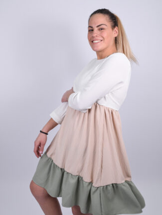 Φόρεμα Midi Τρίχρωμο