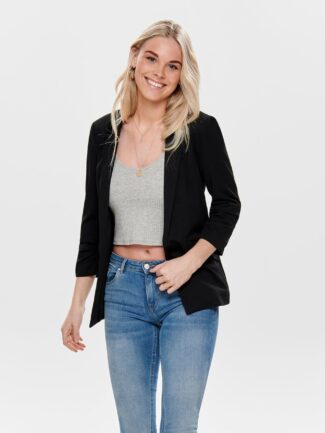 Σακάκι Με 3/4 Μανίκι ONLY Μαύρο