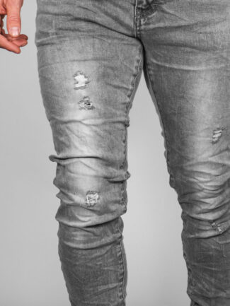 Παντελόνι Jean  Ελαστικό VA TACH Σκούρο Γκρι Slim Fit