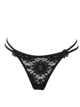 String με διπλό κορδόνι Μαύρο