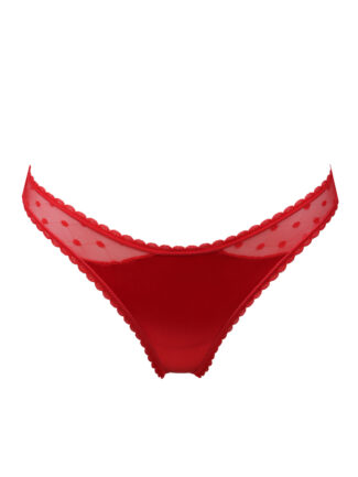 String Σατέν σε Συνδιασμό με Τούλι Κόκκινο