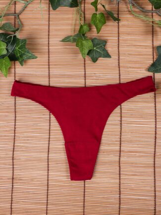 Slip String Βαμβακερό Μπορντό