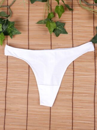 Slip String Βαμβακερό Άσπρο