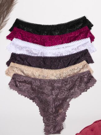 Σλιπ Brazilian Δαντέλα Μαύρο