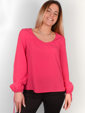Μπλούζα με Μακρύ Μανίκι ONLY Φούξια