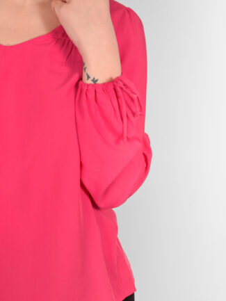 Μπλούζα με Μακρύ Μανίκι ONLY Φούξια