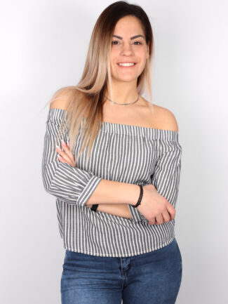 Μπλούζα Off Shoulder ONLY Μπλε