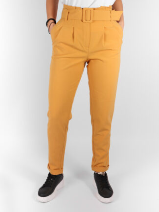 Παντελόνι Paperbag ONLY Κίτρινο