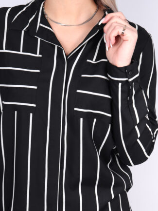 Πουκάμισο με Ρίγες ONLY Μαύρο