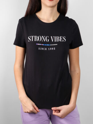 Μπλούζα κοντομάνικη ONLY Μαύρη