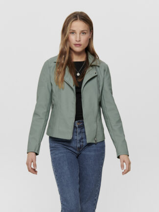 Δερματίνη Biker Jacket ONLY Μέντα