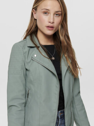 Δερματίνη Biker Jacket ONLY Μέντα