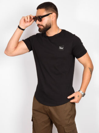 T-shirt Attitude μονόχρωμη Μαύρη