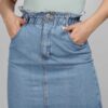 Φούστα Jean με σούρα στην μέση Denim