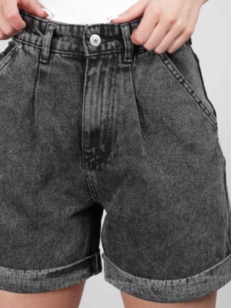 Σορτς Baggy με Πιέτα Μαύρο