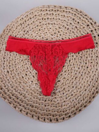 Εσώρουχο String με τούλι Μπορντό