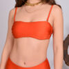Μαγιό Μπικίνι Strapless Brazilian Πορτοκαλί