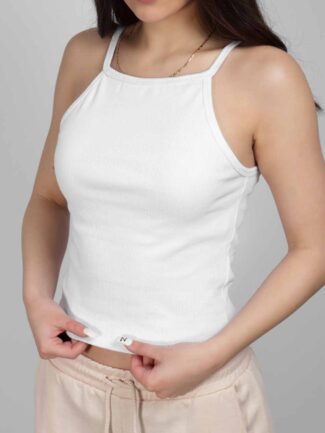 Μπλούζα Ριπ με Halter Λαιμόκοψη