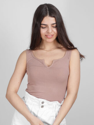 Μπλούζα με Φαρδιά Τιράντα Ριπ Κάμελ