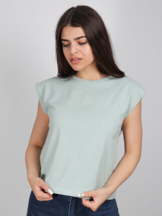 Mπλούζα Μονόχρωμη με Βάτα Μέντα