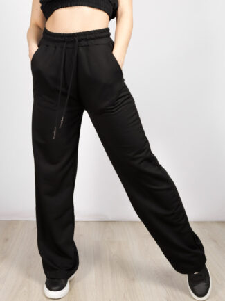 Φούτερ Παντελόνα Δίκλωνο Μαύρη