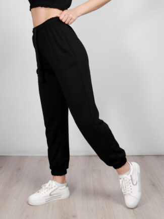 Παντελόνι Φόρμας Μονόχρωμο Μαύρο