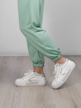 Παντελόνι Φόρμας Μονόχρωμο Μέντα