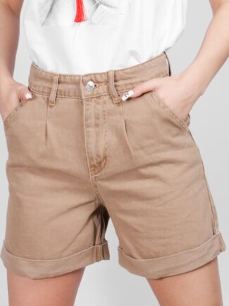 Σορτς Baggy με Πιέτα Μπεζ