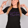 T-Shirt Μακό Μονόχρωμο με Τύπωμα ''Fashion Darling'' Μαύρο