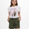 T-Shirt ONLY με Τύπωμα Λευκό