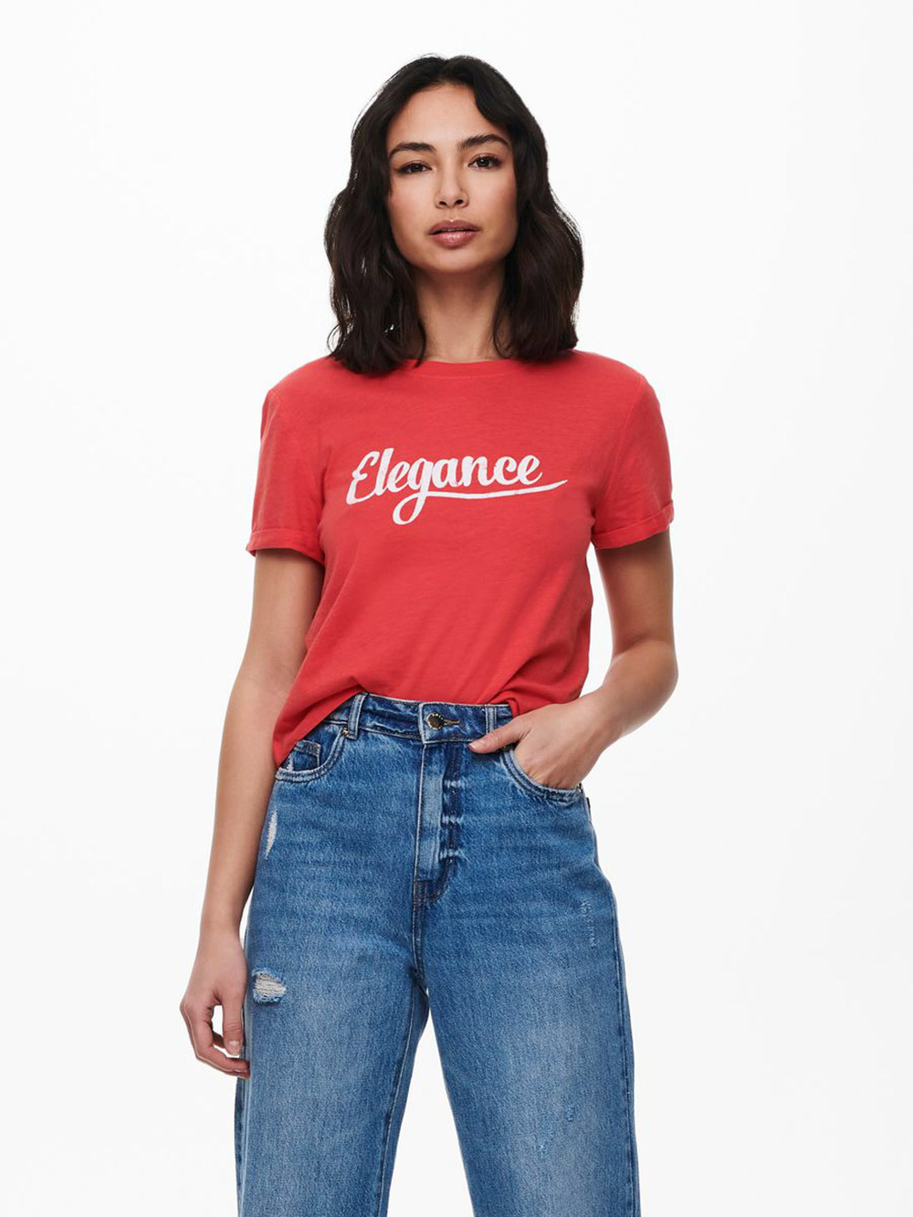 T-Shirt ONLY ”Elegance” Κοραλλί